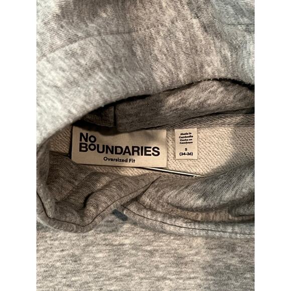 No Boundaries Gray Oversized Pullover Hoodie Mens Small - Picture 3 of 3